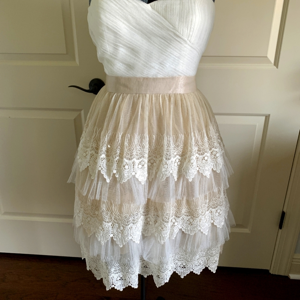 Minuet cream beaded dress